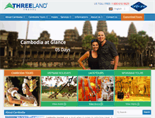 Tablet Screenshot of cambodia.threeland.com